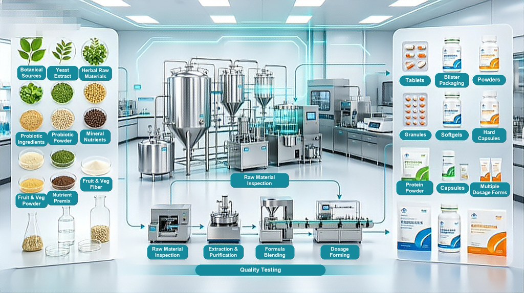 custom supplement manufacturing process