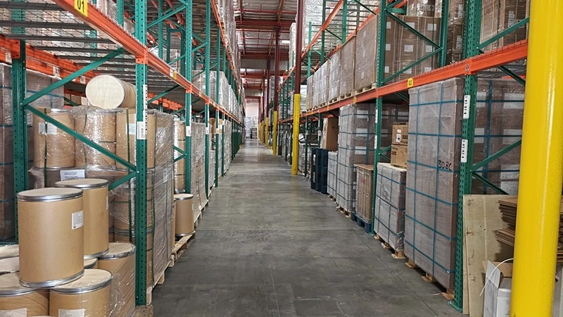 accobio warehouse racking drums cartons 1